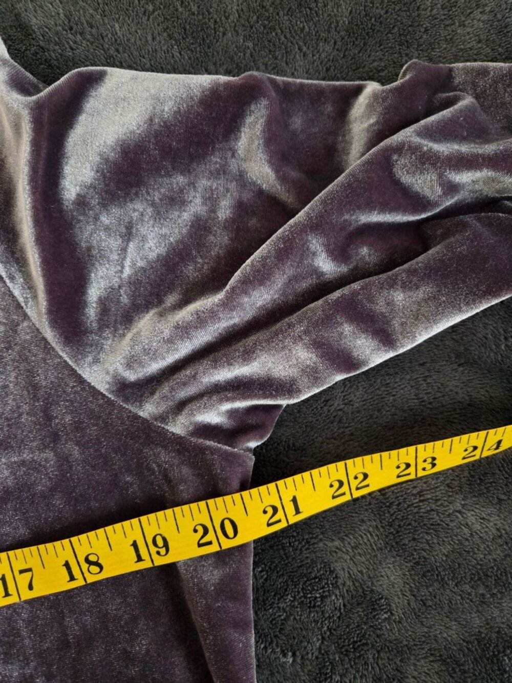 Velvet LS Maxi Dress Gray Size L holiday opera night out party classic - Picture 7 of 7